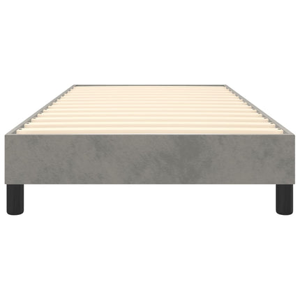 Boxspring sengeramme Lysegrå 100x200 cm Fløjl