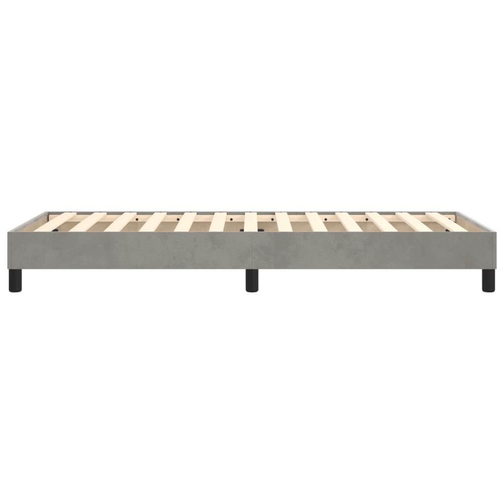 Boxspring sengeramme Lysegrå 100x200 cm Fløjl