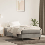 Boxspring sengeramme Lysegrå 100x200 cm Fløjl