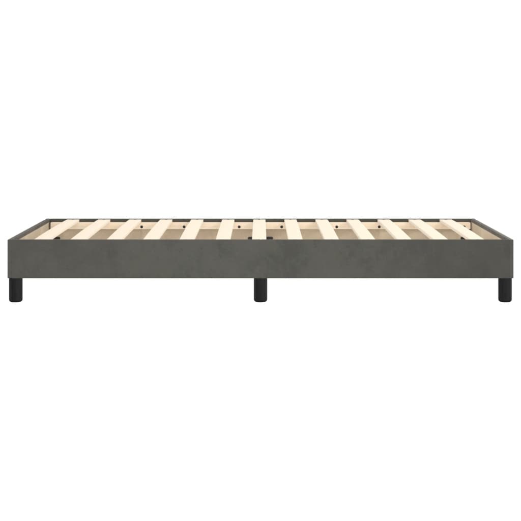 Boxspring sengeramme Mørkegrå 100x200 cm Fløjl