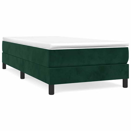 Boxspring sengeramme Mørkegrøn 100x200 cm Fløjl