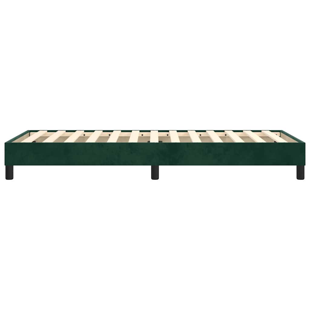 Boxspring sengeramme Mørkegrøn 100x200 cm Fløjl