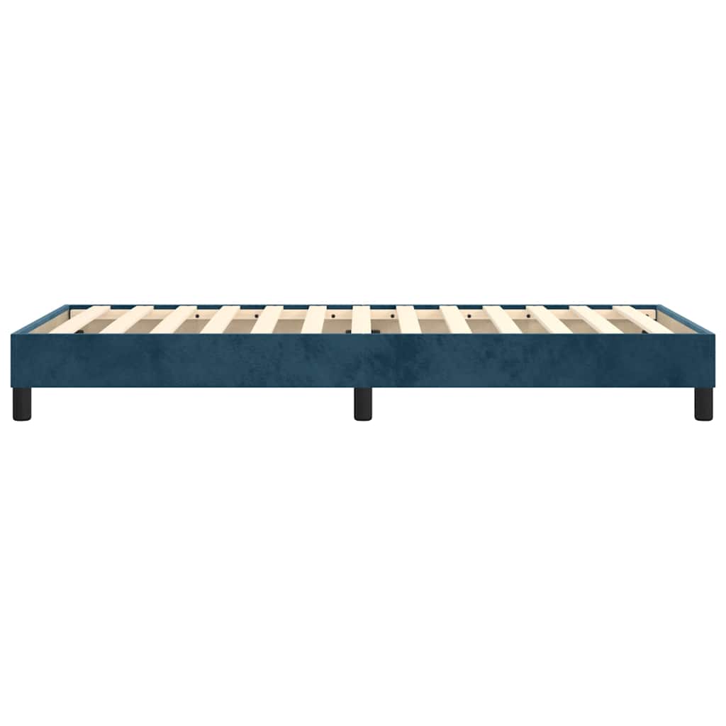 Boxspring sengeramme Mørkeblå 100x200 cm Fløjl