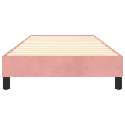 Boxspring sengeramme 100x200 cm fløjl pink