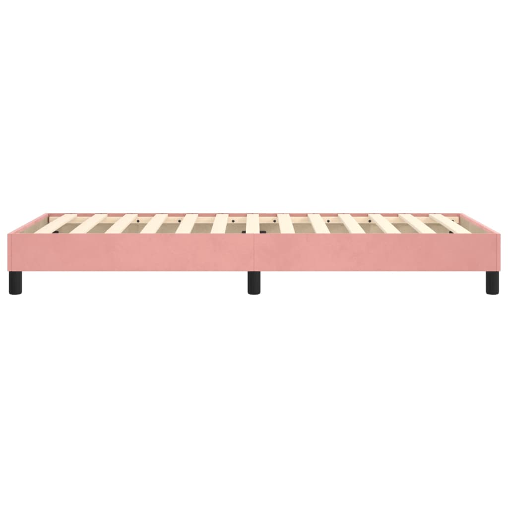 Boxspring sengeramme 100x200 cm fløjl pink