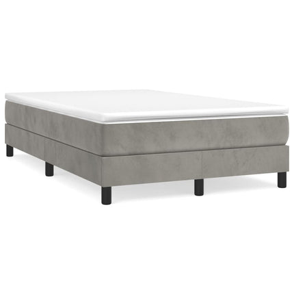 Boxspring sengeramme Lysegrå 120x200 cm Fløjl