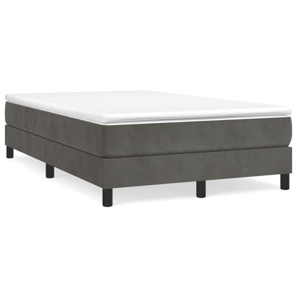 Boxspring sengeramme Mørkegrå 120x200 cm Fløjl