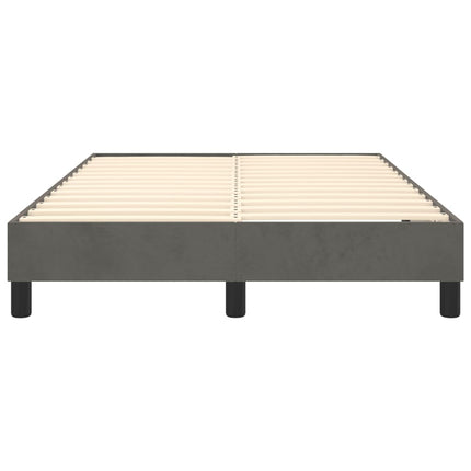 Boxspring sengeramme Mørkegrå 120x200 cm Fløjl