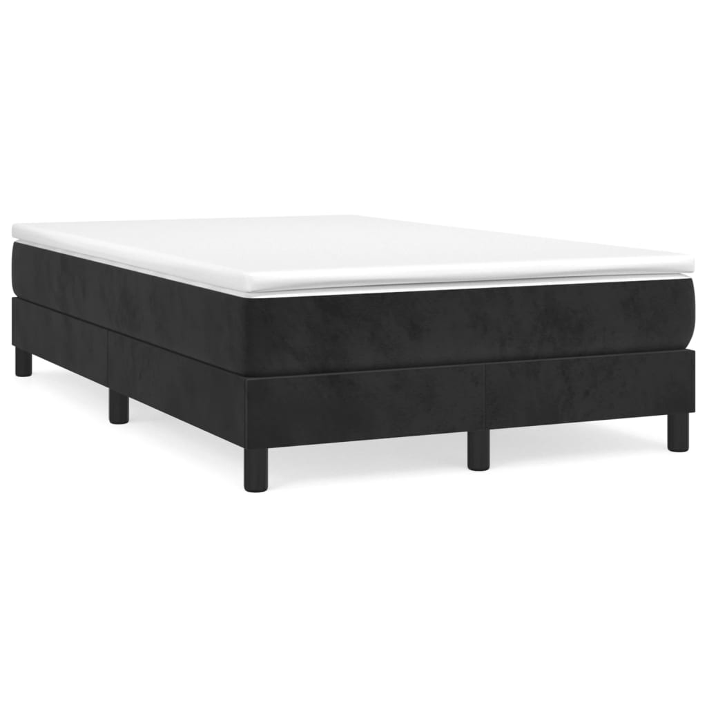 Boxspring sengeramme Sort 120x200 cm Fløjl