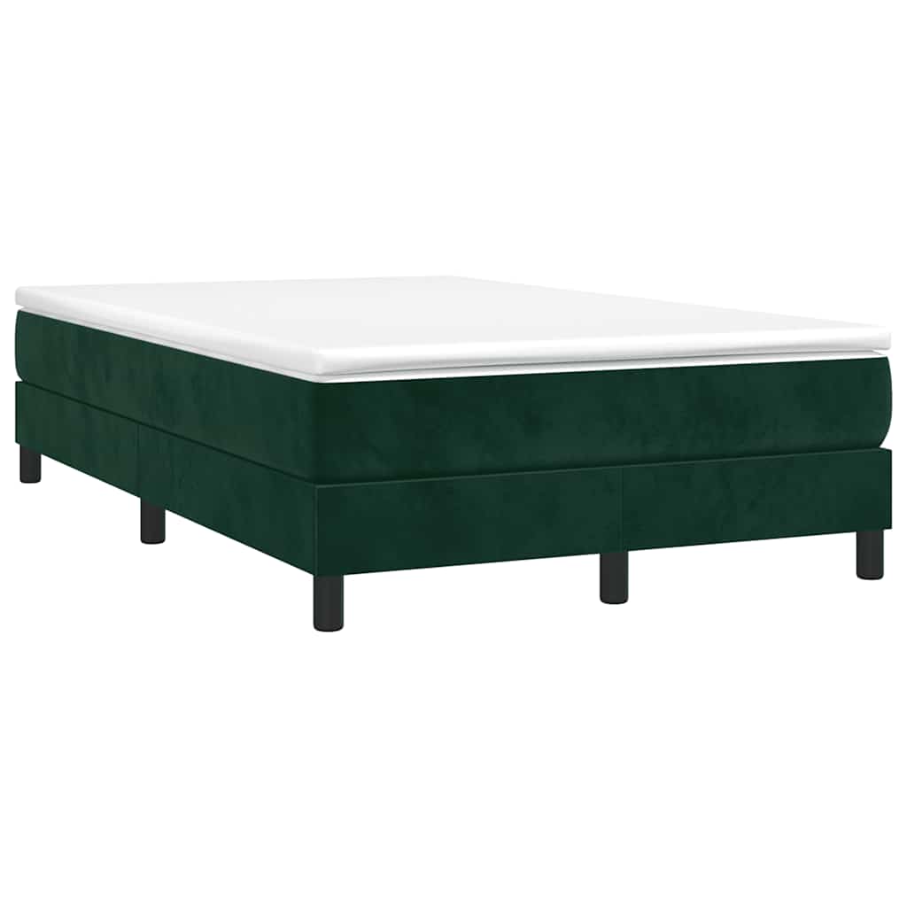 Boxspring sengeramme Mørkegrøn 120x200 cm Fløjl