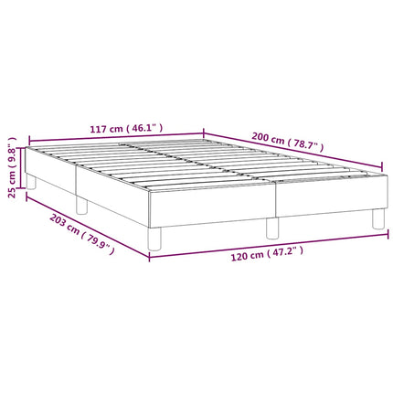 Boxspring sengeramme Mørkegrøn 120x200 cm Fløjl