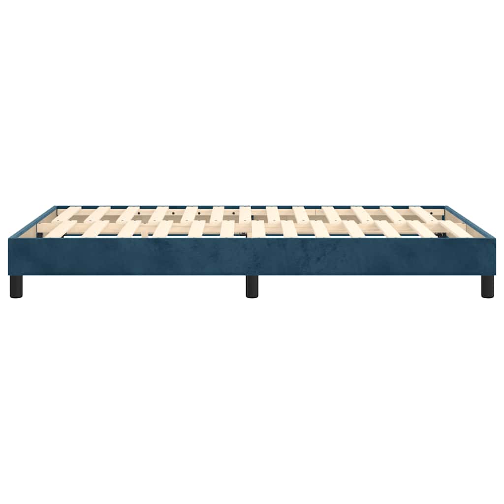 Boxspring sengeramme Mørkeblå 120x200 cm Fløjl