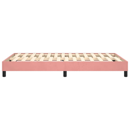 Boxspring sengeramme 120x200 cm fløjl pink
