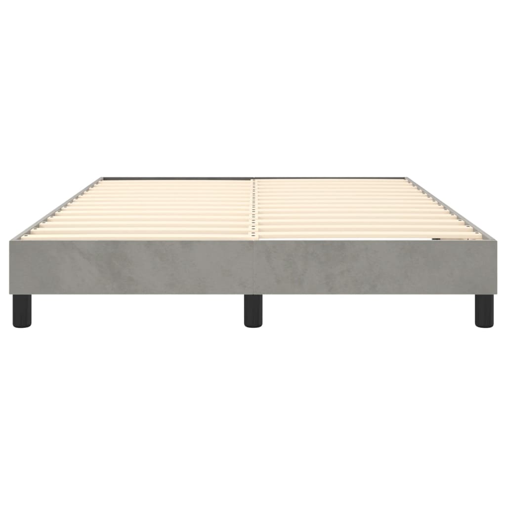 Boxspring sengeramme Lysegrå 140x190 cm Fløjl