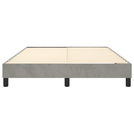 Boxspring sengeramme Lysegrå 140x190 cm Fløjl