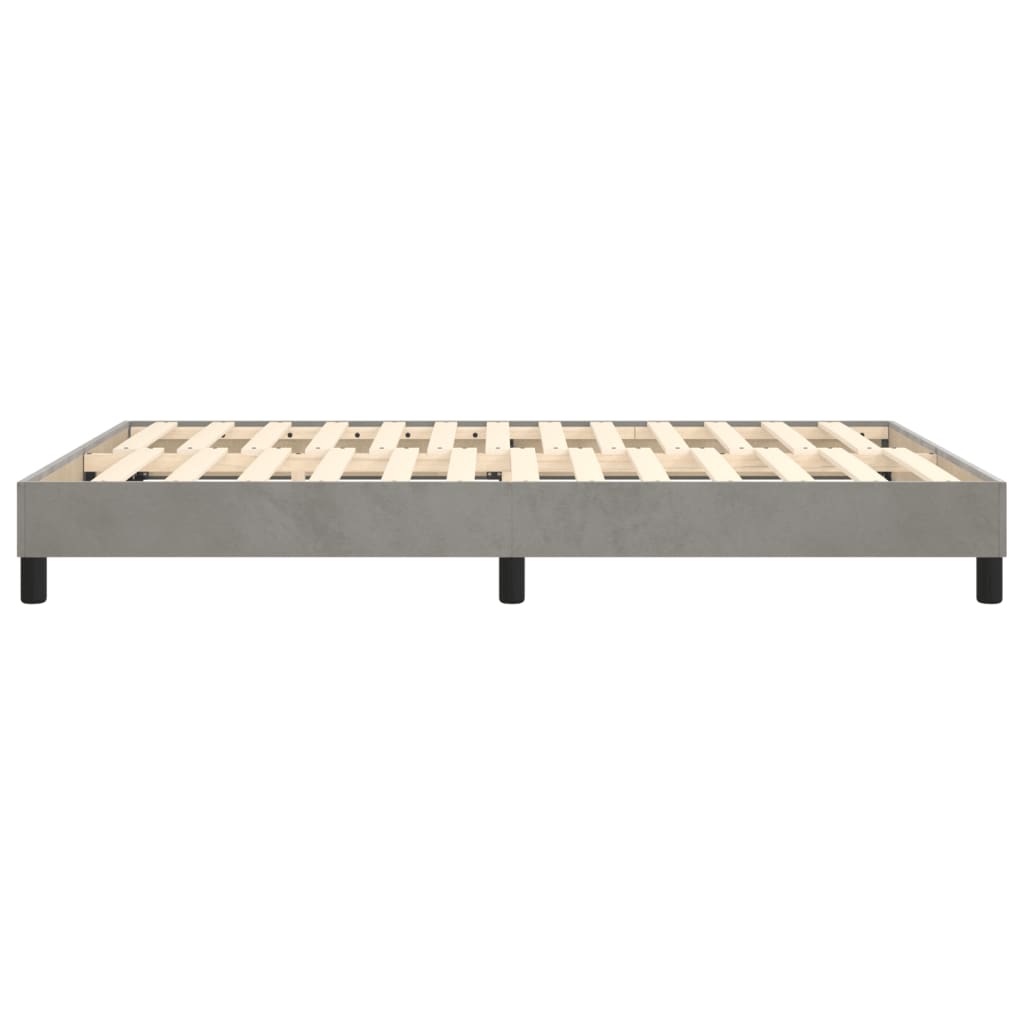 Boxspring sengeramme Lysegrå 140x190 cm Fløjl