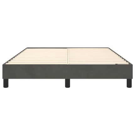 Boxspring sengeramme Mørkegrå 140x190 cm Fløjl