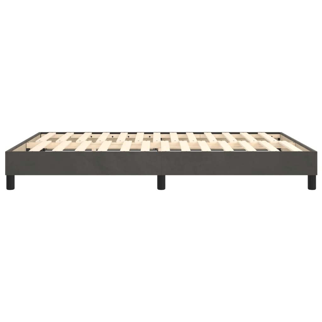Boxspring sengeramme Mørkegrå 140x190 cm Fløjl