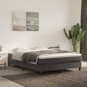 Boxspring sengeramme Mørkegrå 140x190 cm Fløjl