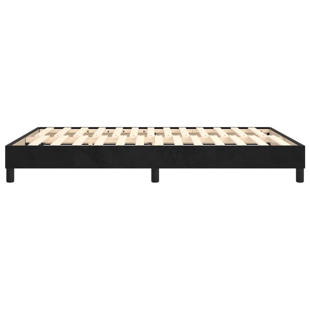 Boxspring sengeramme Sort 140x190 cm Fløjl
