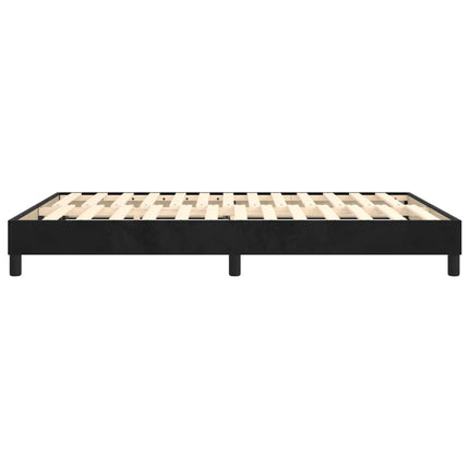Boxspring sengeramme Sort 140x190 cm Fløjl