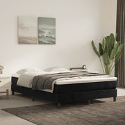 Boxspring sengeramme Sort 140x190 cm Fløjl
