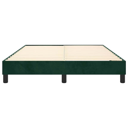 Boxspring sengeramme Mørkegrøn 140x190 cm Fløjl