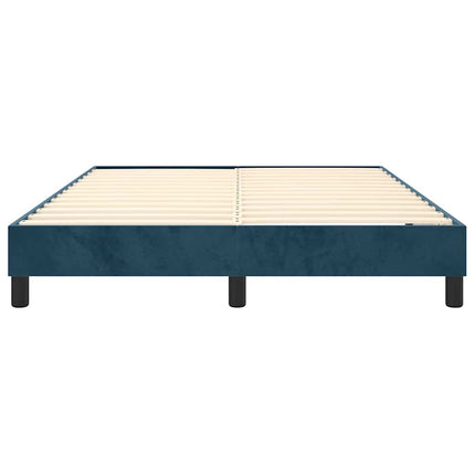 Boxspring sengeramme Mørkeblå 140x190 cm Fløjl