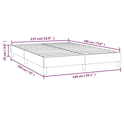 Boxspring sengeramme Mørkeblå 140x190 cm Fløjl