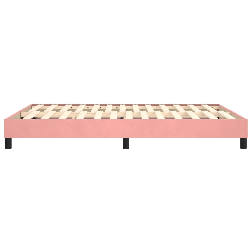 Boxspring sengeramme 140x190 cm fløjl pink