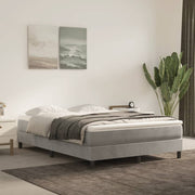 Boxspring sengeramme Lysegrå 140x200 cm Fløjl