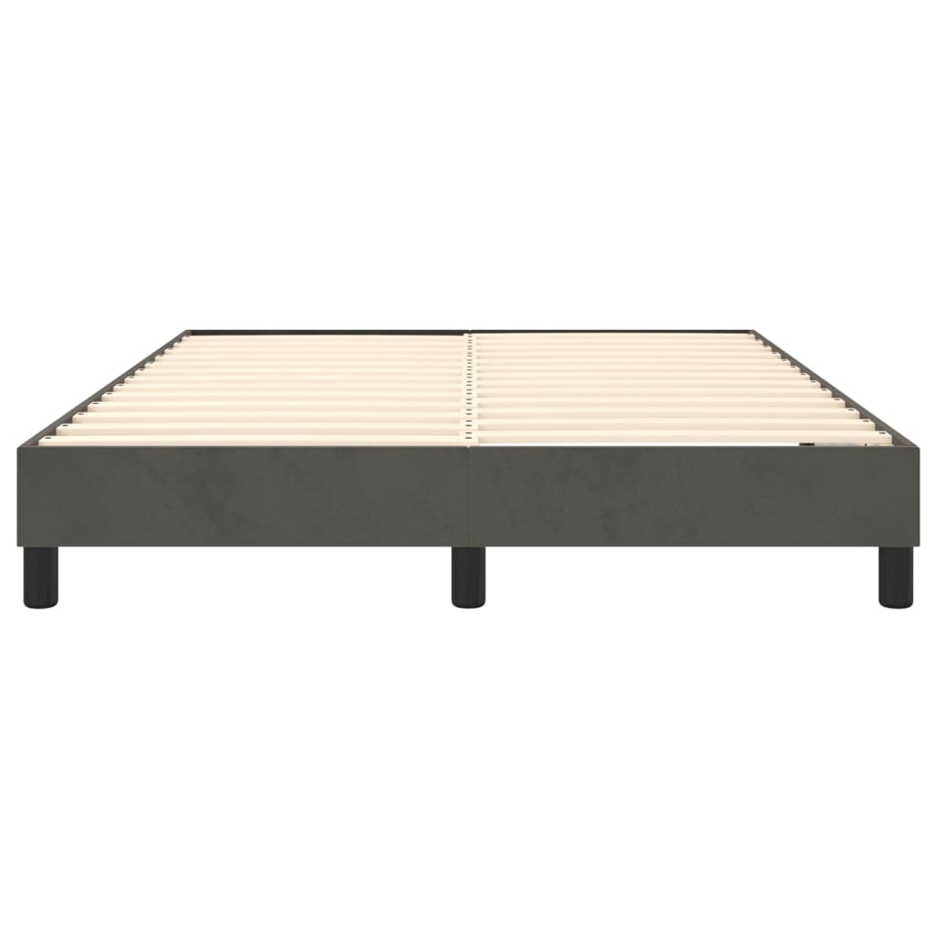 Boxspring sengeramme Mørkegrå 140x200 cm Fløjl