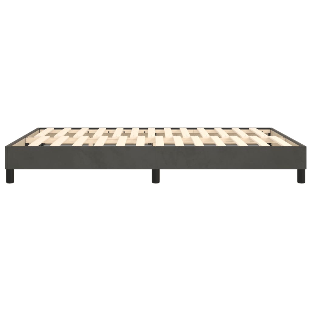 Boxspring sengeramme Mørkegrå 140x200 cm Fløjl