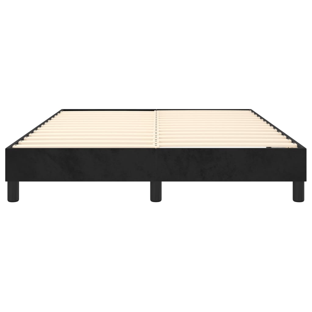 Boxspring sengeramme Sort 140x200 cm Fløjl