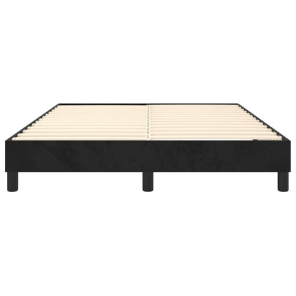 Boxspring sengeramme Sort 140x200 cm Fløjl