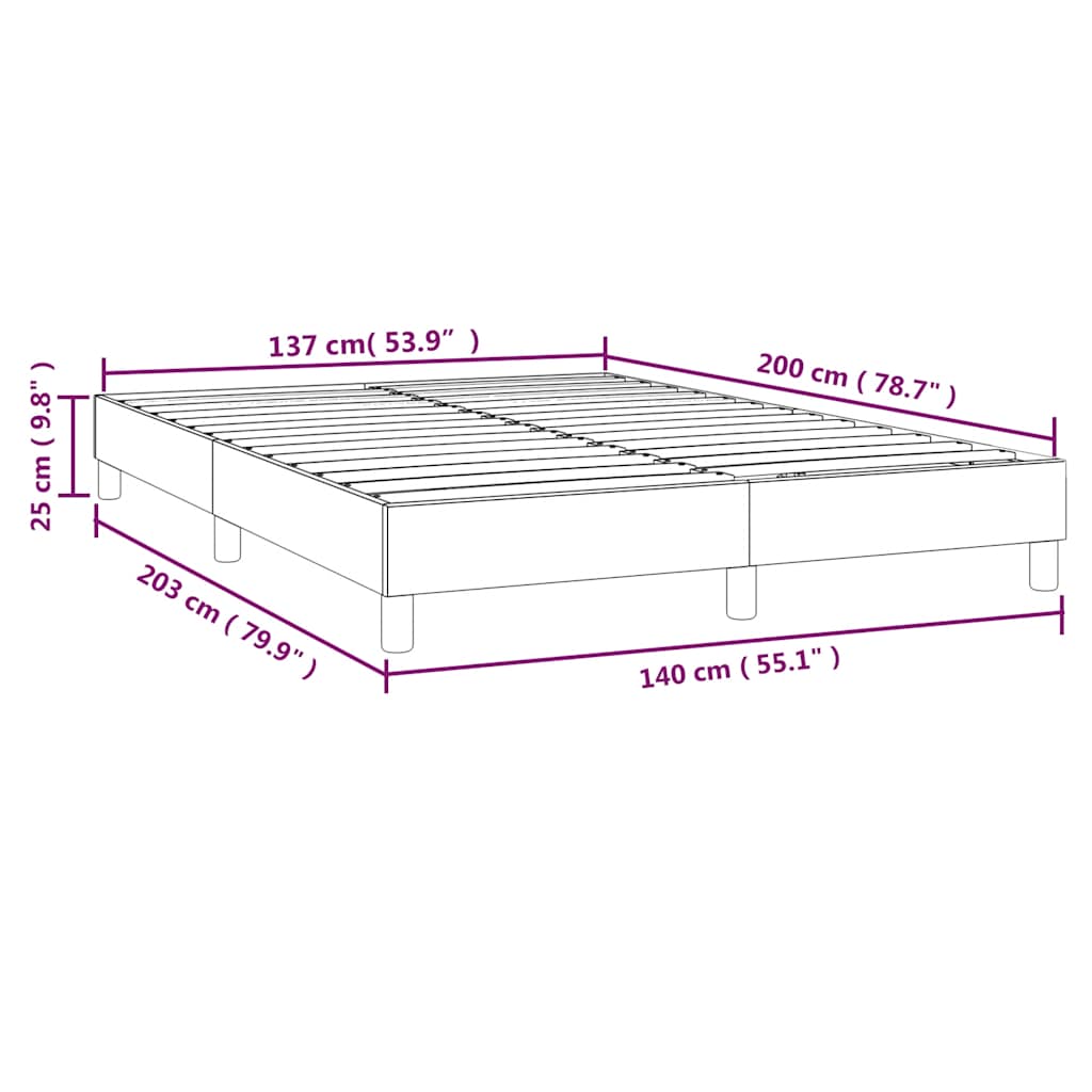 Boxspring sengeramme Mørkegrøn 140x200 cm Fløjl