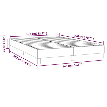 Boxspring sengeramme Mørkegrøn 140x200 cm Fløjl
