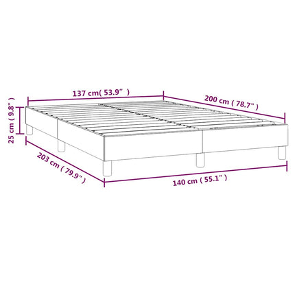 Boxspring sengeramme Mørkeblå 140x200 cm Fløjl