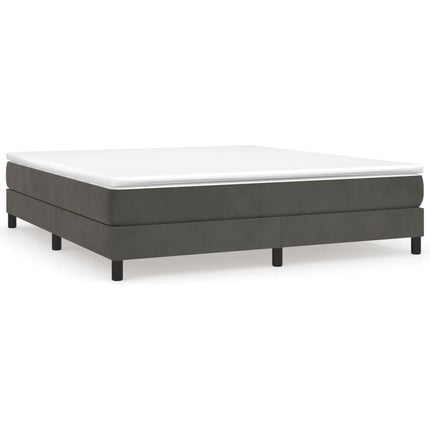 Boxspring sengeramme Mørkegrå 160x200 cm Fløjl