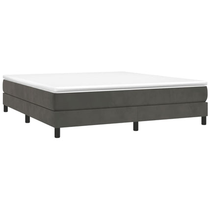 Boxspring sengeramme Mørkegrå 160x200 cm Fløjl