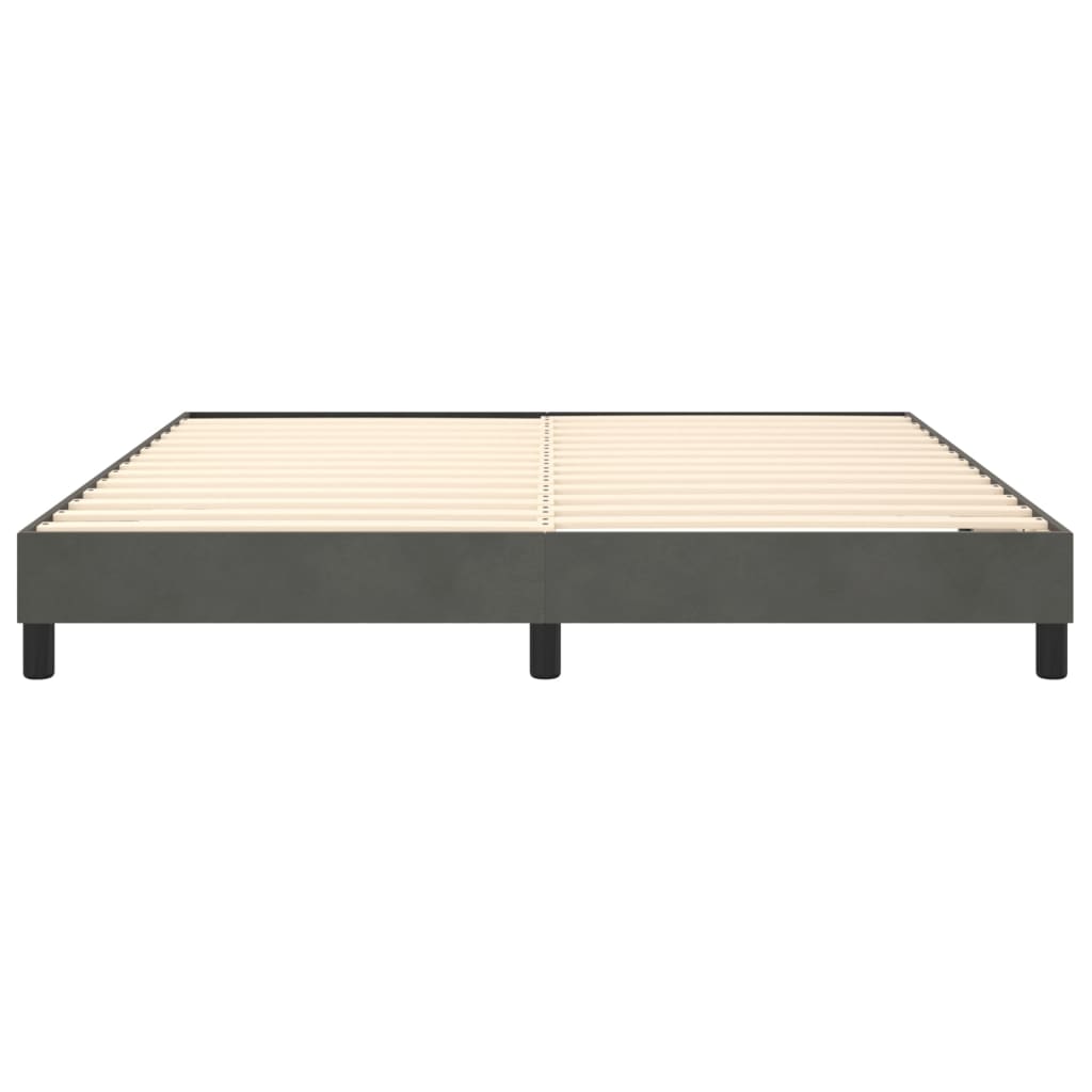 Boxspring sengeramme Mørkegrå 160x200 cm Fløjl