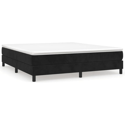 Boxspring sengeramme Sort 160x200 cm Fløjl