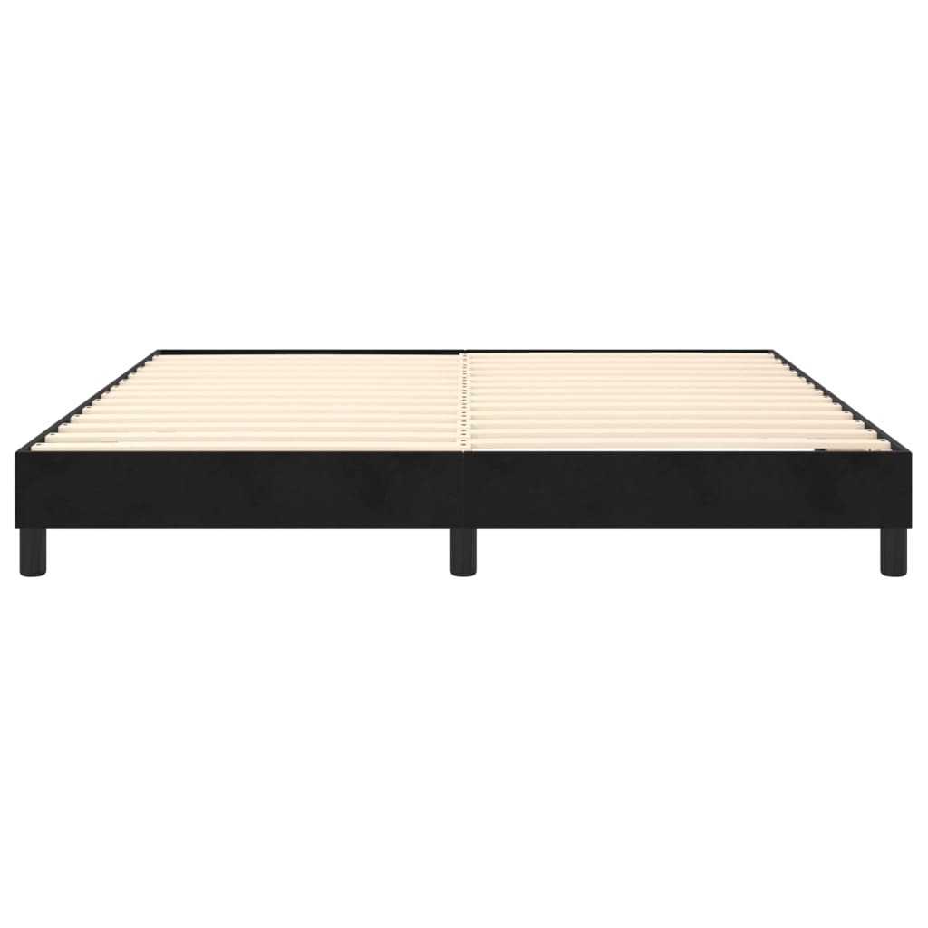 Boxspring sengeramme Sort 160x200 cm Fløjl