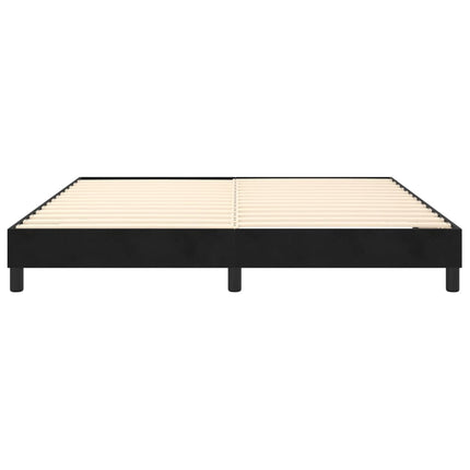 Boxspring sengeramme Sort 160x200 cm Fløjl