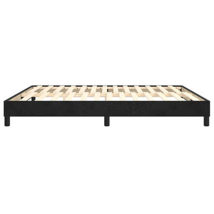 Boxspring sengeramme Sort 160x200 cm Fløjl