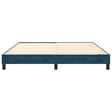Boxspring sengeramme Mørkeblå 160x200 cm Fløjl