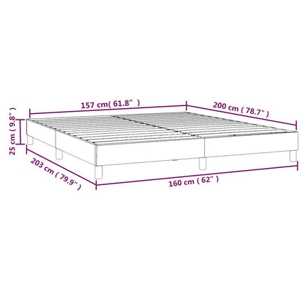 Boxspring sengeramme Mørkeblå 160x200 cm Fløjl