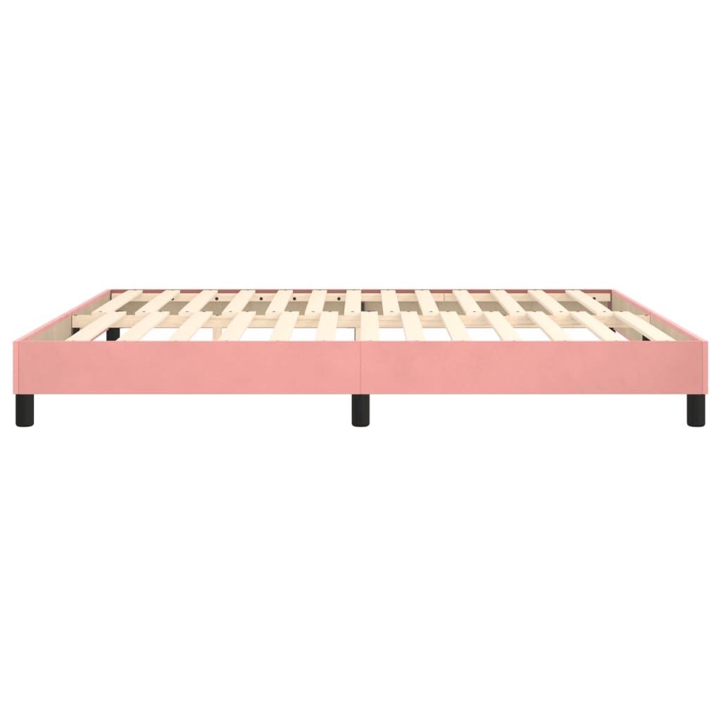 Boxspring sengeramme 160x200 cm fløjl pink