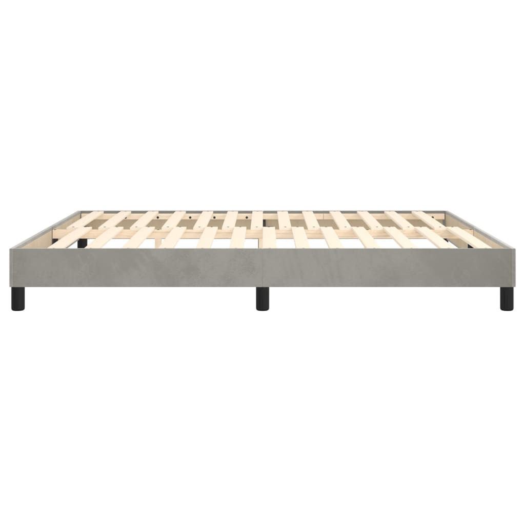 Boxspring sengeramme Lysegrå 180x200 cm Fløjl