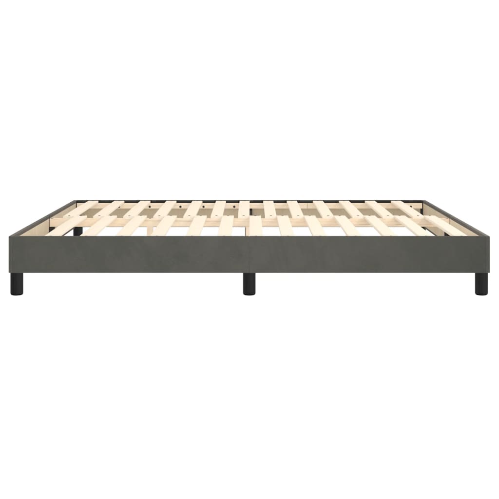 Boxspring sengeramme Mørkegrå 180x200 cm Fløjl